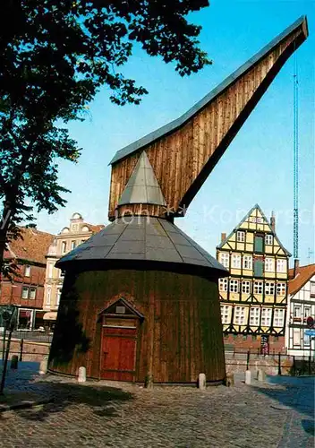 AK / Ansichtskarte Stade Niederelbe Historischer Kran am alten Hafen Kat. Stade