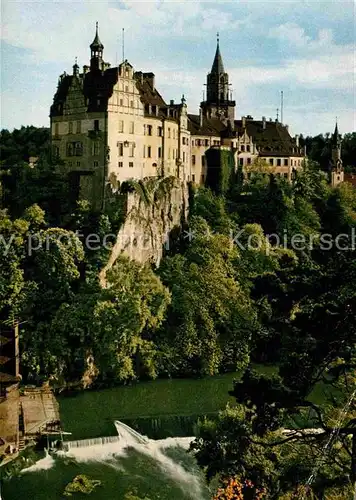 AK / Ansichtskarte Sigmaringen Schloss des Fuersten von Hohenzollern Donaupartie Kat. Sigmaringen