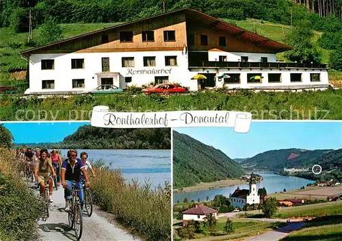 AK / Ansichtskarte Engelhartszell Donau Oberoesterreich Ronthalerhof an der Nibelungenstrasse Panorama Donautal Radtouren Kat. Engelhartszell