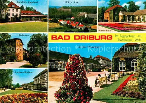 AK / Ansichtskarte Bad Driburg Kurklinik Eggeland Badehaus Kurhotel Wandelhalle  Kat. Bad Driburg