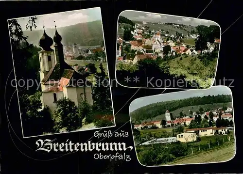 AK / Ansichtskarte Breitenbrunn Oberpfalz Neumarkt Kirche Teilansicht Panorama 