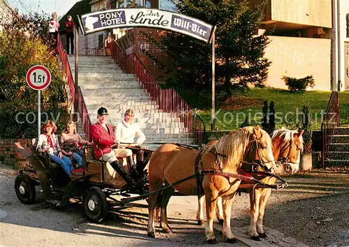 AK / Ansichtskarte Riefensbeek Kamschlacken Pony Hotel Zur Linde Kat. Osterode am Harz