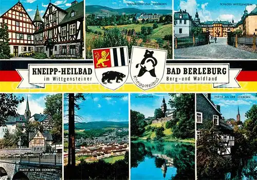 AK / Ansichtskarte Bad Berleburg Ludwigsburg Partie an der Odeborn Schloss Wittgenstein Kat. Bad Berleburg