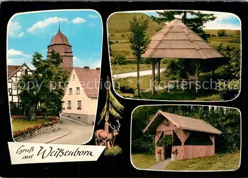 AK / Ansichtskarte Weissenborn Eschwege Kirche Huette Pavillon Kat. Weissenborn