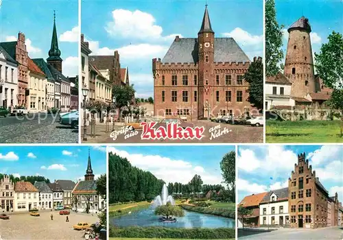 AK / Ansichtskarte Kalkar Niederrhein RathausKirche Park Turm Kat. Kalkar