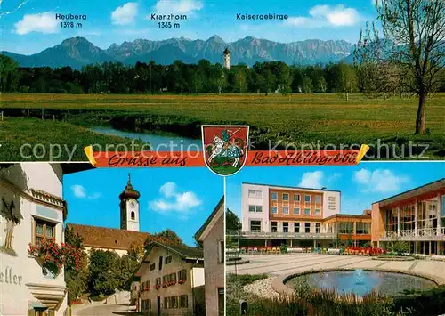 AK / Ansichtskarte Bad Aibling Panorama Heuberg Kranzhorn Kirche Brunnen  Kat. Bad Aibling