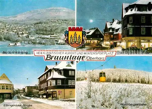 AK / Ansichtskarte Braunlage Wurmberg Elbingeroeder Strasse Wurmbergseilbahn Herzog Wilhelm Strasse  Kat. Braunlage Harz