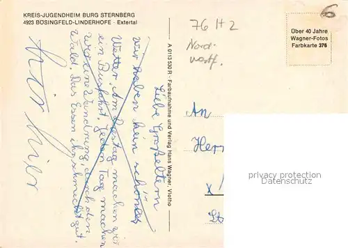 AK / Ansichtskarte Boesingfeld Burg Sternberg Kat. Extertal