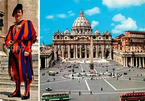 AK / Ansichtskarte Schweizer Garde Vaticano Basilica S. Pietro  Kat. Polizei