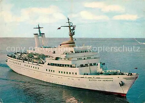 AK / Ansichtskarte Schiffe Ships Navires Seebaederschiff Wappen von Hamburg 