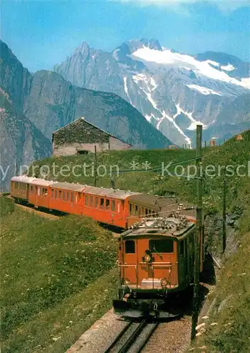 AK / Ansichtskarte Furka Oberalp Bahn Glacier Express Fleckistock Salbitschijn Rohrspitz  Kat. Eisenbahn