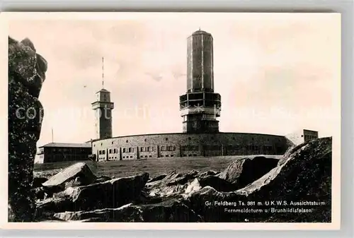 AK / Ansichtskarte Grosser Feldberg Taunus Aussichtsturm Fernmeldeturm Brunhildisfelsen Kat. Schmitten