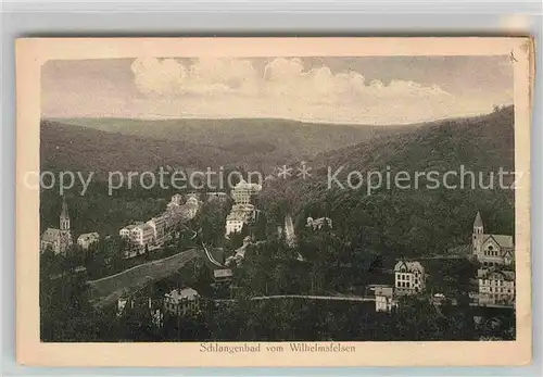 AK / Ansichtskarte Schlangenbad Taunus Blick von Wilhelmsfelsen Kat. Schlangenbad