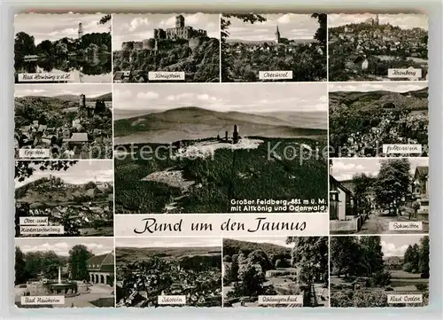 AK / Ansichtskarte Taunus Region Koenigstein Oberursel Nauheim Soden Feldberg
