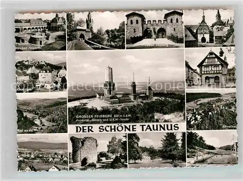AK / Ansichtskarte Taunus Region Herzbad Nauheim Friedberg Castell Saalburg Koenigstein 
