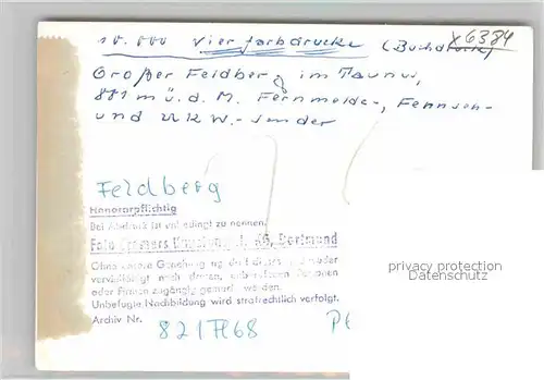 AK / Ansichtskarte Grosser Feldberg Taunus Fernseh UKW Sender Fliegeraufnahme Kat. Schmitten