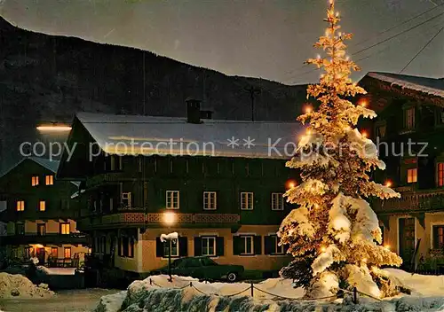 AK / Ansichtskarte Stumm Zillertal Ortspartie bei Nacht zur Weihnachtszeit Kat. Stumm