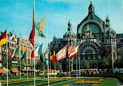 AK / Ansichtskarte Antwerpen Anvers Koningin Astridplein en Centraal Station Kat. 