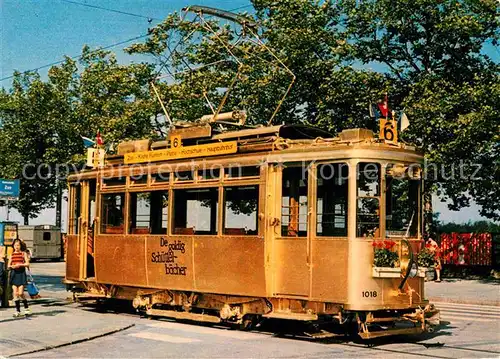 AK / Ansichtskarte Strassenbahn Em goldige Saechsitram Zuerich  Kat. Strassenbahn