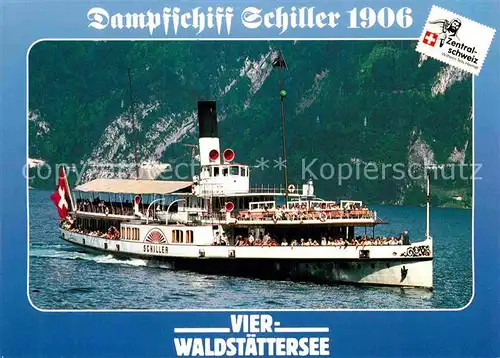 AK / Ansichtskarte Dampfer Seitenrad Schiller Vierwaldstaettersee  Kat. Schiffe
