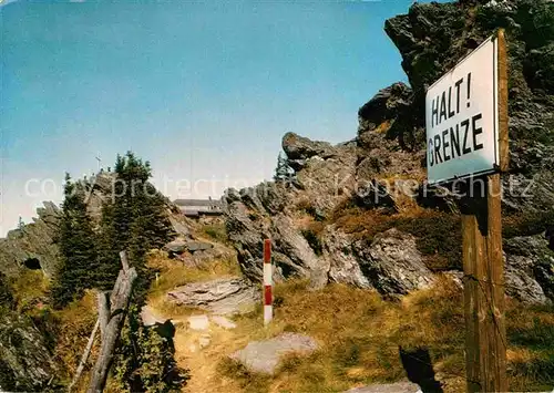 AK / Ansichtskarte Grenze Douane Zoll Grosser Osser Grenzberg Bayerischer Wald  Kat. Zoll