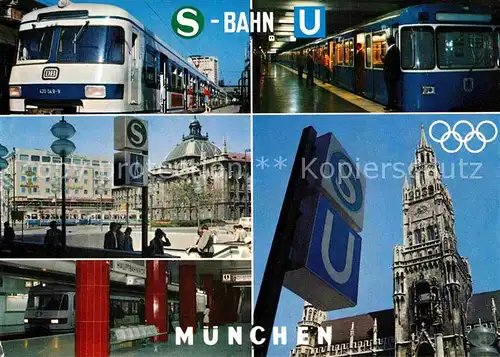 AK / Ansichtskarte U Bahn Subway Underground Metro Strassenbahn Muenchen 