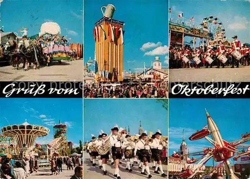 AK / Ansichtskarte Oktoberfest Riesenrad Karussell Parade  Kat. Feiern und Feste