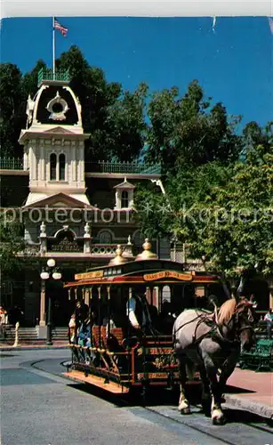 AK / Ansichtskarte Pferdebahn Disneyland California  Kat. Strassenbahn