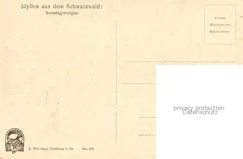 AK / Ansichtskarte Verlag Elchlepp Nr. 101 Tracht Schwarzwald  Kat. Verlage