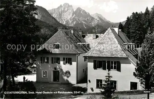 AK / Ansichtskarte Gstatterboden Hotel Gesaeuse mit Reichenstein Kat. Weng Gesaeuse