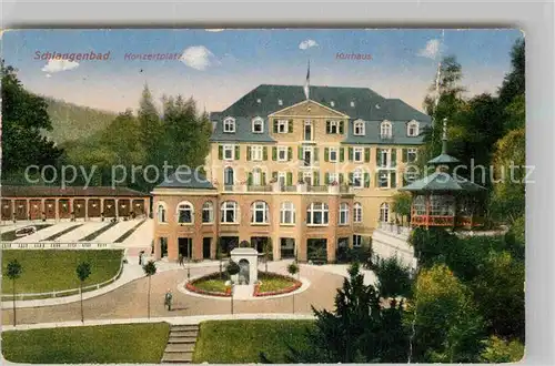 AK / Ansichtskarte Schlangenbad Taunus Konzertplatz Kurhaus Kat. Schlangenbad