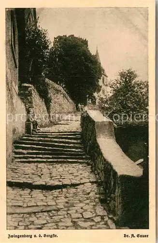 AK / Ansichtskarte Zwingenberg Bergstrasse Aufstieg zur Kirche Kat. Zwingenberg