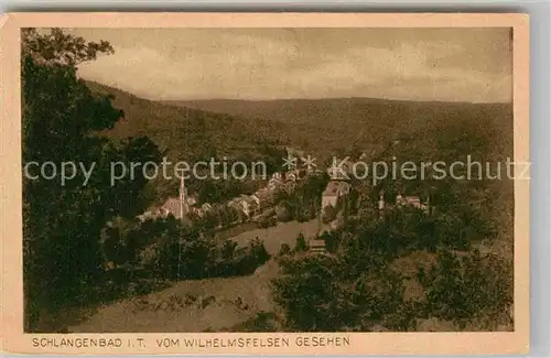 AK / Ansichtskarte Schlangenbad Taunus Blick vom Wilhelmsfelsen Kat. Schlangenbad