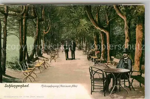 AK / Ansichtskarte Schlangenbad Taunus Philosophenweg Nassauer Allee Kat. Schlangenbad