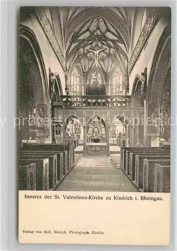 AK / Ansichtskarte Kiedrich St Valentinus Kirche Inneres Kat. Kiedrich