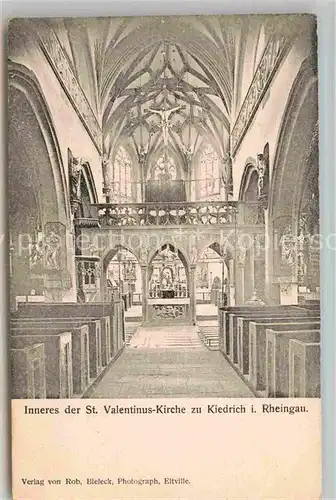 AK / Ansichtskarte Kiedrich Valentinus Kirche Inneres Kat. Kiedrich
