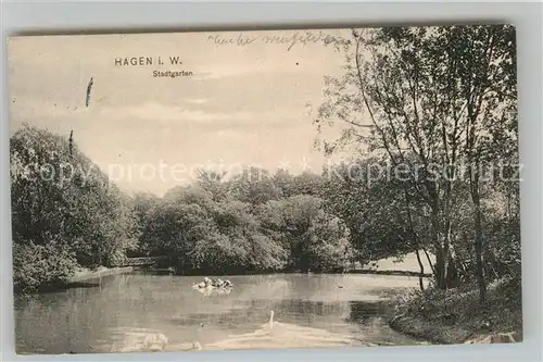 AK / Ansichtskarte Hagen Westfalen Stadtgarten Kat. Hagen