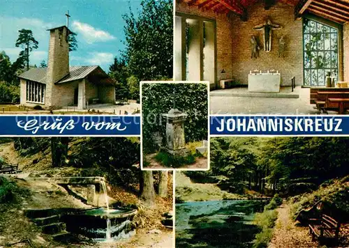 AK / Ansichtskarte Johanniskreuz Kapelle Brunnen Waldpartie Kat. Trippstadt