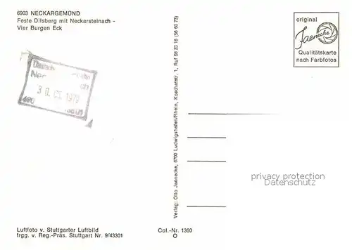 AK / Ansichtskarte Neckargemuend Feste Dilsberg Neckarsteinach Vier Burgen Eck Fliegeraufnahme Kat. Neckargemuend
