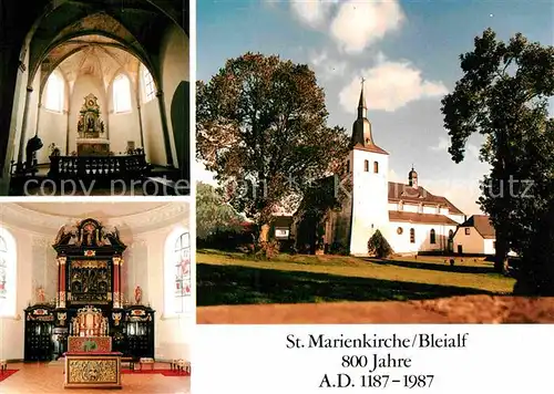 AK / Ansichtskarte Bleialf St Marienkirche Innenansicht Altar Kat. Bleialf