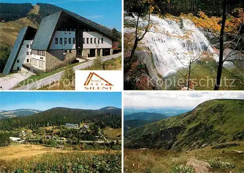 AK / Ansichtskarte Harrachov Harrachsdorf Hote Silent Wasserfall Landschaftspanorama Kat. Harrachsdorf