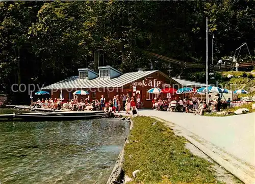 AK / Ansichtskarte Koenigsee Berchtesgaden Echostueberl am Koenigsee