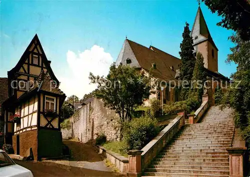 AK / Ansichtskarte Bad Orb Kleinstes Haus mit Pfarrkirche St. Martin Kat. Bad Orb