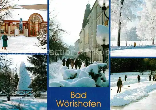 AK / Ansichtskarte Bad Woerishofen Kneippheilbad im Winter Eisstockschiessen Kat. Bad Woerishofen