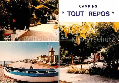 AK / Ansichtskarte Cros de Cagnes Camping Tout Repos Plage