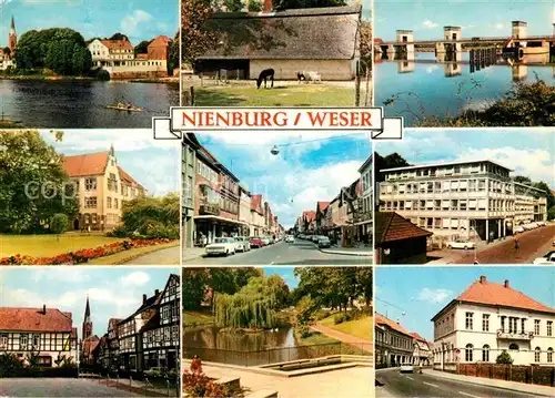 AK / Ansichtskarte Nienburg Weser Bruecke Weser Ortspartien Kat. Nienburg (Weser)