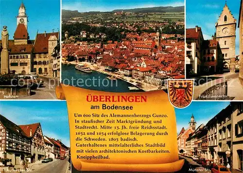 AK / Ansichtskarte ueberlingen Bodensee Hofstatt Franziskanertor Muensterstrasse Aufkircherstrasse Kat. ueberlingen