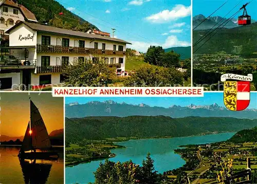 AK / Ansichtskarte Annenheim Ossiacher See Kanzelhof Seilbahn Fliegeraufnahme Kat. Annenheim Kaernten