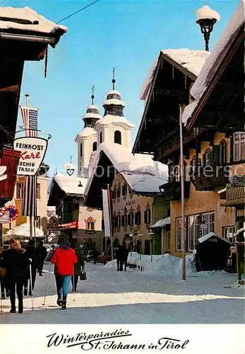 AK / Ansichtskarte St Johann Tirol Ortspartie im Winter Kat. St. Johann in Tirol