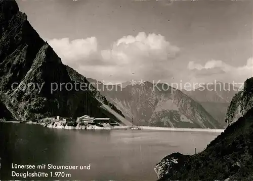 AK / Ansichtskarte Luenersee Vorarlberg mit Staumauer und Douglashuette Kat. Vandans